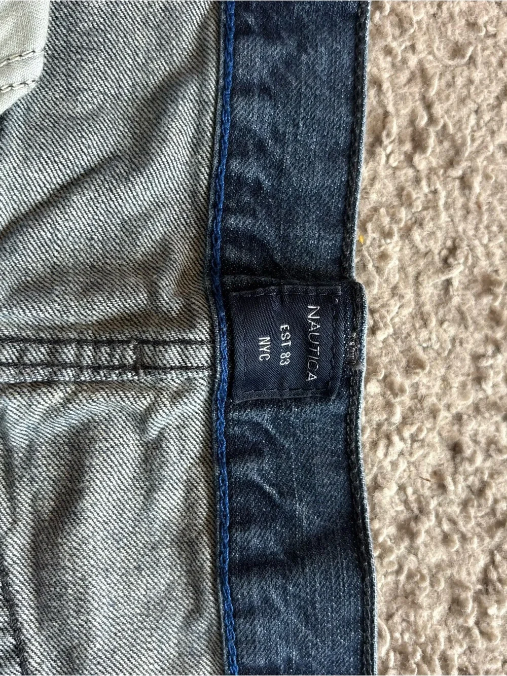 Vintage Nautica Men's Relaxed Dark Blue Straight-Leg Jeans Sz 38x34 90s Y2K